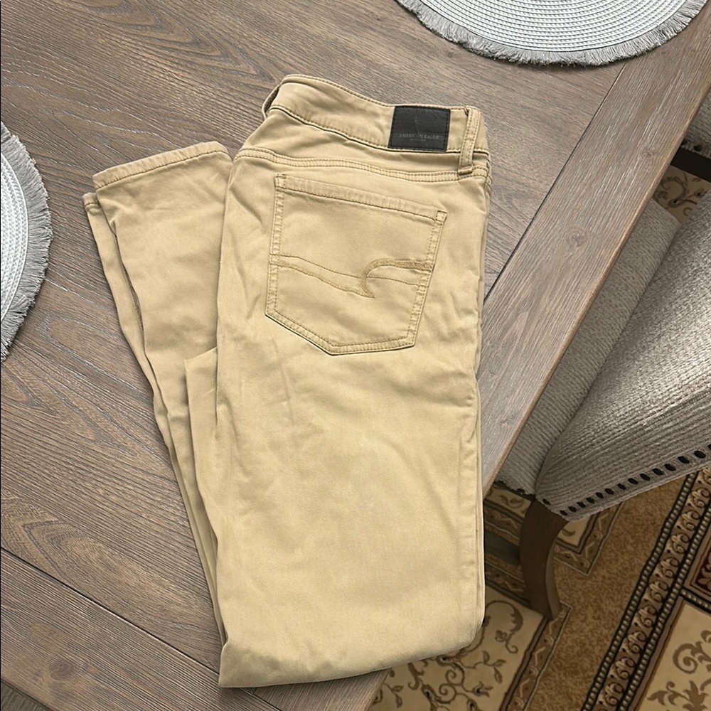 Tan Skinny Jeans with Soft Denim Fabric